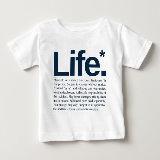 T-shirt Pour Bébé La vie* (Devant)