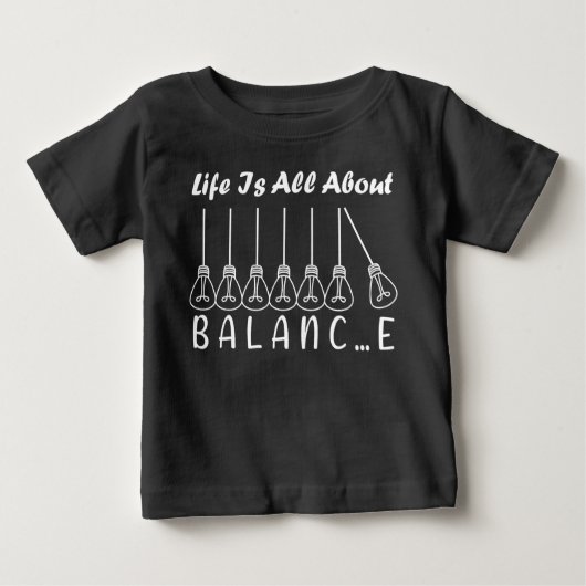 T-shirt Pour Bébé La vie, c'est l'équilibre de l'inspiration de moti (Devant)