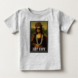 T-shirt Pour Bébé La vie d'art de la vie de voyou de Mona Lisa