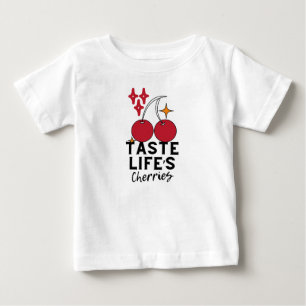 T-shirt Pour Bébé La vie de goût est cerise bébé T-shirt