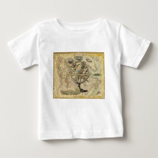 T-shirt Pour Bébé La vieille Amérique britannique Explorez la carte (Devant)