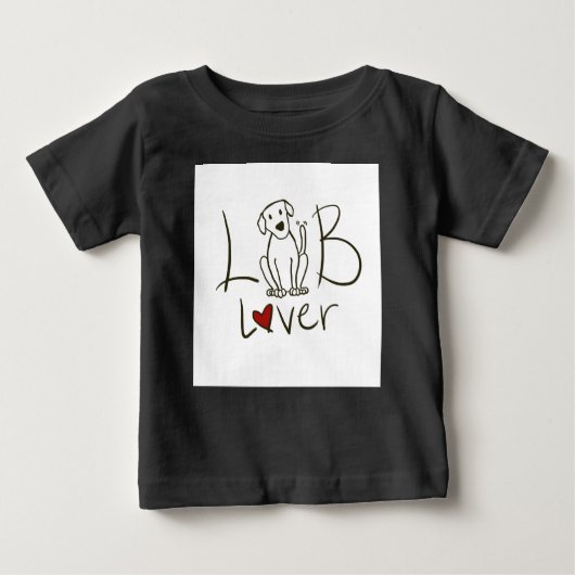 T-shirt Pour Bébé Lab Lover Baby 3/4 Sleeve Raglan Chemise (Devant)