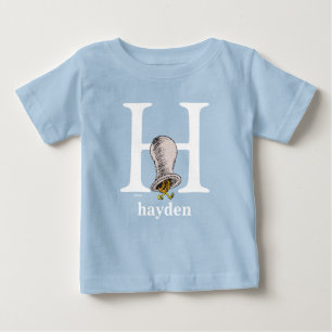 T-shirt Pour Bébé L'ABC du Dr Seuss : Lettre H - Blanc Ajoutez vot