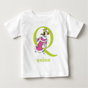 T-shirt Pour Bébé L'ABC du Dr Seuss : Lettre Q - Vert Ajoutez votr
