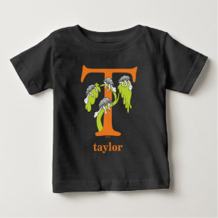 T-shirt Pour Bébé L'ABC du Dr Seuss : Lettre T - Orange Ajoutez vo