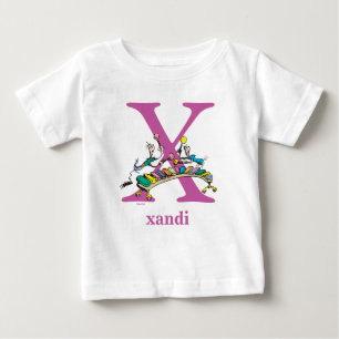 T-shirt Pour Bébé L'ABC du Dr Seuss : Lettre X - Violet Ajoutez vo