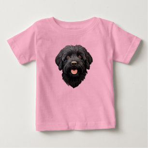 T-shirt Pour Bébé Labradoodle Chien Noir
