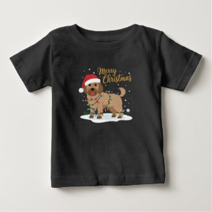 T-shirt Pour Bébé Labradoodle Joyeux Noël Funny Noël Amoureux des ch