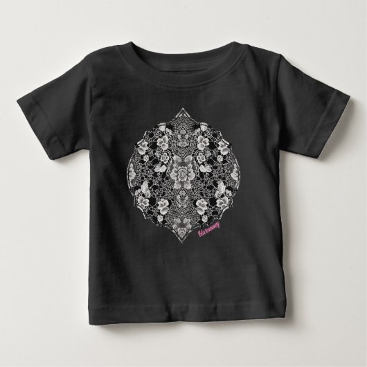 T-shirt Pour Bébé Lace Floral Harmony (Devant)