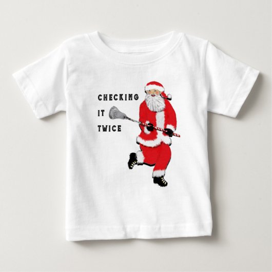 T-shirt Pour Bébé Lacrosse Drôle (Devant)