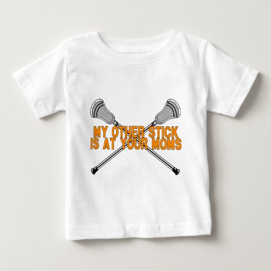T-shirt Pour Bébé Lacrosse mon autre bâton (Devant)
