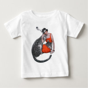 T-shirt Pour Bébé Lady et Leopard