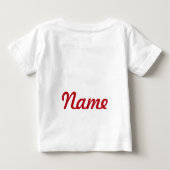 T-shirt Pour Bébé "Ladybug First Birthday" MONOGRAM RUFFLE TEL (Dos)