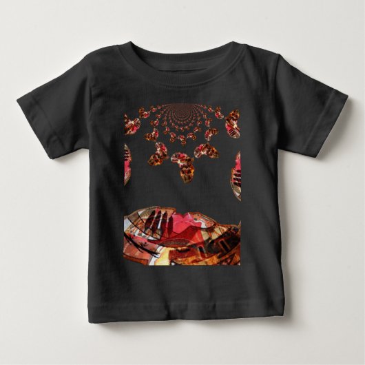 T-shirt Pour Bébé L'Afrique en mouvement : Carte Kaleidoscope (Devant)