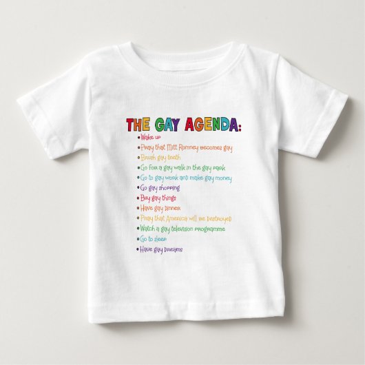 T-shirt Pour Bébé L'agenda gay (Devant)