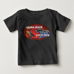 T-shirt Pour Bébé Laguna Beach Californie surfer art bébé