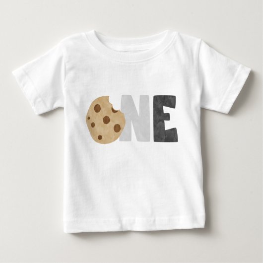 T-shirt Pour Bébé Lait et biscuits Premier anniversaire (Devant)