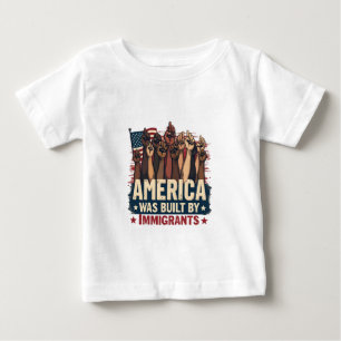 T-shirt Pour Bébé L'Amérique a été bâtie par les immigrés Trump Demo