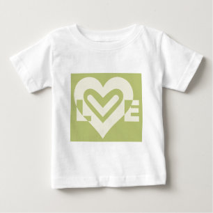 T-shirt Pour Bébé L'amour dans Sage Green