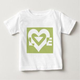 T-shirt Pour Bébé L'amour dans Sage Green