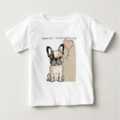 T-shirt Pour Bébé L'amour des chiots - à la française (Devant)