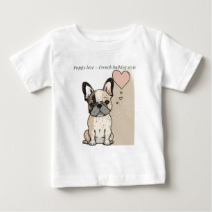 T-shirt Pour Bébé L'amour des chiots - à la française