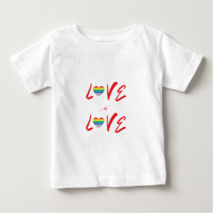 T-shirt Pour Bébé L'amour LGBTQIA gagne toujours Rainbow Pride T-shi