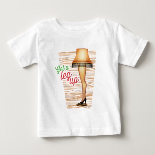 T-shirt Pour Bébé Lampe d'histoire de Noël | Leg Up (Devant)