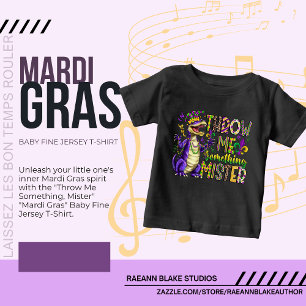 T-shirt Pour Bébé "Lancez-moi quelque chose, monsieur" Mardi Gras