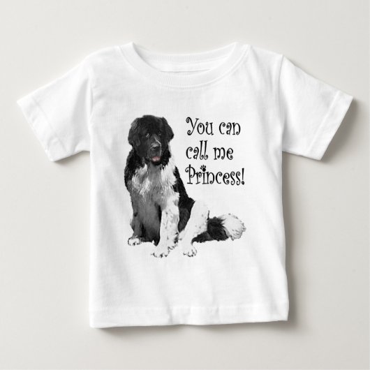 T-shirt Pour Bébé Landseer NewfoundlandPrincess (Devant)