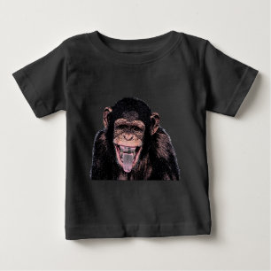T-shirt Pour Bébé Langue du chimpanzé