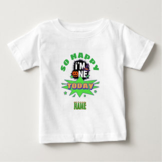 T-shirt Pour Bébé L'anniversaire personnalisé Je suis si heureux auj