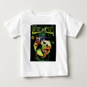 T-shirt Pour Bébé Lanterne verte avec cape en combat (Devant)