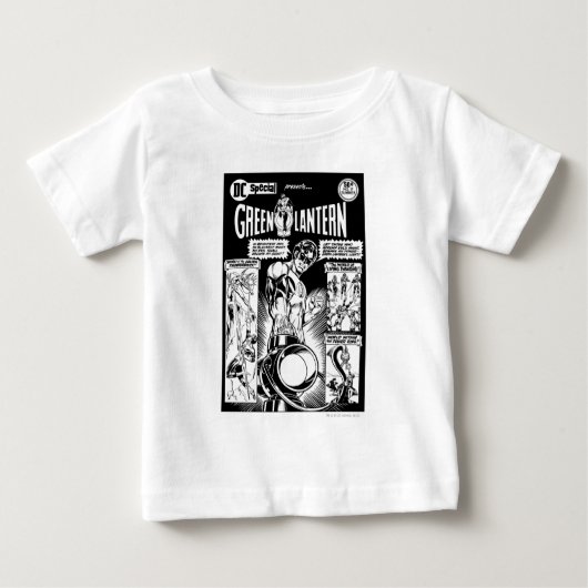 T-shirt Pour Bébé Lanterne verte - Bande dessinée verte, noir et bla (Devant)