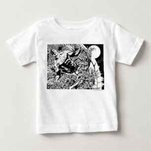 T-shirt Pour Bébé Lanterne verte et la lune - noire et blanche