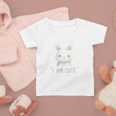 T-shirt Pour Bébé Lapin adorable avec fleur