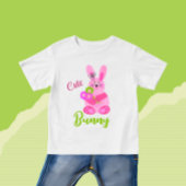T-shirt Pour Bébé Lapin avec fleurs bébé T-shirt