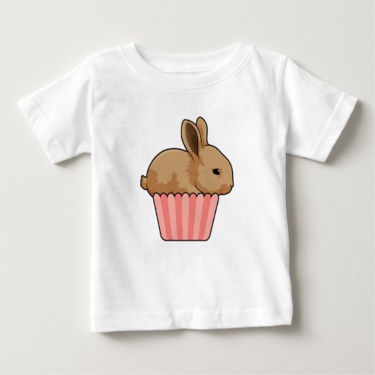 T-shirt Pour Bébé Lapin avec muffin (Devant)