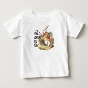 T-shirt Pour Bébé Lapin blanc Alice dans l'art de cru du pays des