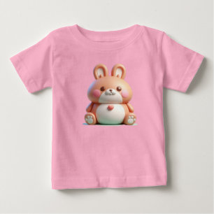 T-shirt Pour Bébé Lapin Charmant dans une Pose Fantaisiste