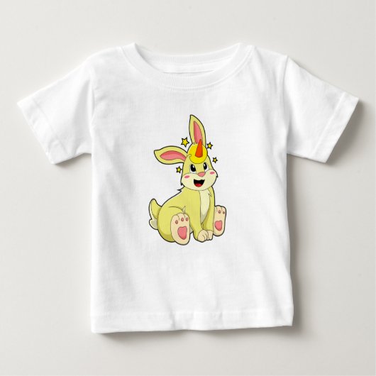 T-shirt Pour Bébé Lapin comme licorne (Devant)