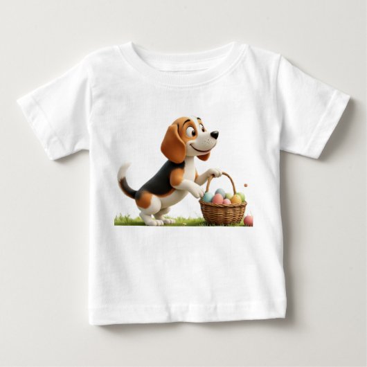 T-shirt Pour Bébé lapin de Pâques (Devant)
