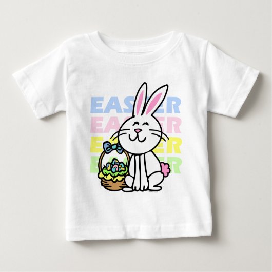 T-shirt Pour Bébé Lapin de Pâques mignon (Devant)