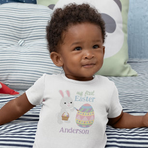 T-shirt Pour Bébé Lapin de Pâques Mon premier Pâques