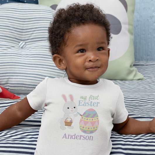T-shirt Pour Bébé Lapin de Pâques Mon premier Pâques