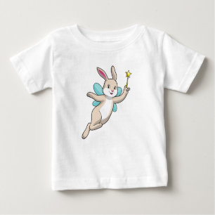 T-shirt Pour Bébé Lapin en fée avec baguette magique