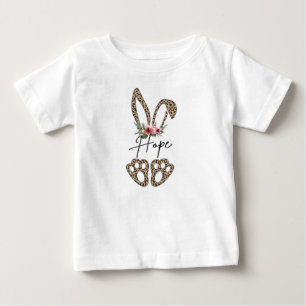T-shirt Pour Bébé Lapin graphique imprimé léopard 'Baby Hope'
