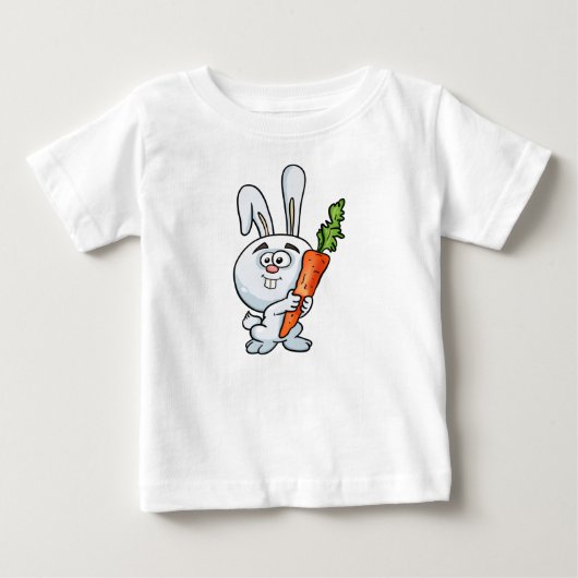 T-shirt Pour Bébé Lapin, lièvre, carotte (Devant)