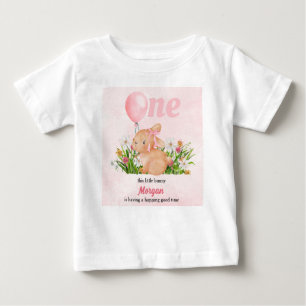 T-shirt Pour Bébé Lapin Mignon Fête Son Premier Anniversaire Fille R