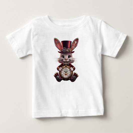 T-SHIRT POUR BÉBÉ LAPIN STEAMPUNK (Devant)